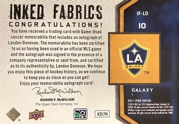2011 SP Game Used - Inked Fabrics #IF-LD Landon Donovan Back