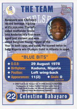 1998 Futera Chelsea Fans Selection #22 Celestine Babayaro Back