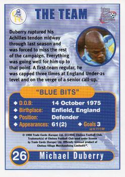 1998 Futera Chelsea Fans Selection #26 Michael Duberry Back