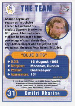 1998 Futera Chelsea Fans Selection #31 Dmitri Kharine Back