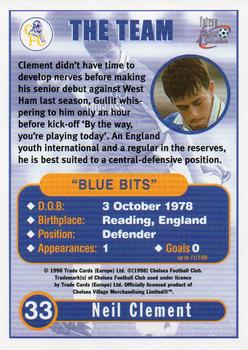 1998 Futera Chelsea Fans Selection #33 Neil Clement Back