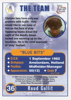 1998 Futera Chelsea Fans Selection #36 Ruud Gullit Back