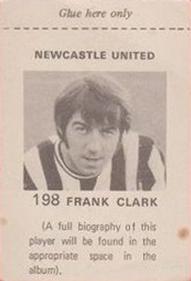 1971-72 FKS Publishers Wonderful World of Soccer Stars Stickers #198 Frank Clark Back