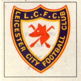 1971-72 FKS Publishers Wonderful World of Soccer Stars Stickers #J Leicester City - Club badge sticker Front