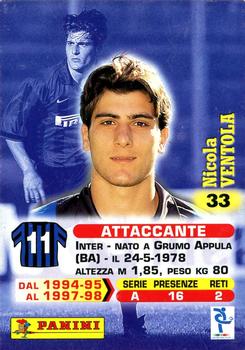 1999 Panini Calcio Serie A #33 Nicola Ventola Back