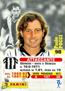 1999 Panini Calcio Serie A #98 Paolo Poggi Back