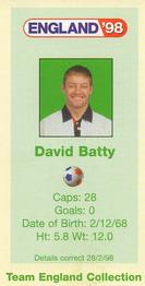 1998 BP England '98 #NNO David Batty Back