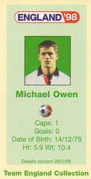 1998 BP England '98 #NNO Michael Owen Back