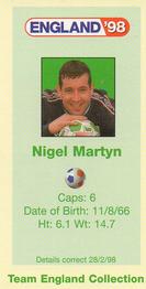 1998 BP England '98 #NNO Nigel Martyn Back