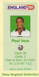1998 BP England '98 #NNO Paul Ince Back