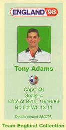 1998 BP England '98 #NNO Tony Adams Back