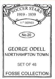 1998 Fosse Soccer Stars 1919-1939 : Series 11 #20 George Odell Back