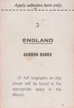 1970 FKS Publishers Mexico 70 World Cup Soccer Stars #3 Gordon Banks Back