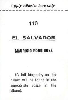 1970 FKS Publishers Mexico 70 World Cup Soccer Stars #110 Mauricio Rodriquez Back