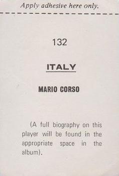 1970 FKS Publishers Mexico 70 World Cup Soccer Stars #132 Mario Corso Back