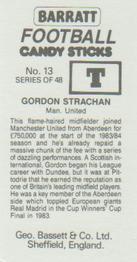 1985-86 Bassett & Co. Football Candy Sticks #13 Gordon Strachan Back