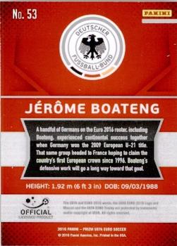 2016 Panini Prizm UEFA Euro #53 Jerome Boateng Back