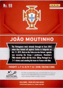 2016 Panini Prizm UEFA Euro #98 Joao Moutinho Back