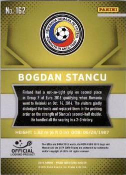 2016 Panini Prizm UEFA Euro #162 Bogdan Stancu Back