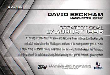 2015 Topps Premier Gold - All-Time Accolades Purple #AA-16 David Beckham Back