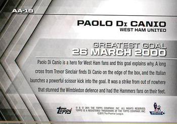 2015 Topps Premier Gold - All-Time Accolades Purple #AA-19 Paolo Di Canio Back