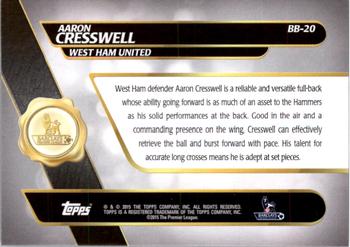 2015 Topps Premier Gold - Best of Barclays Premier Gold #BB-20 Aaron Cresswell Back