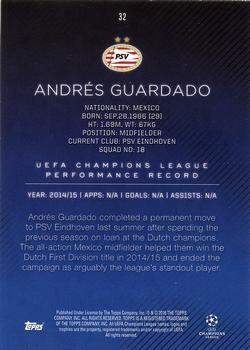 2015-16 Topps UEFA Champions League Showcase - Black #32 Andres Guardado Back