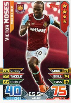 2015-16 Topps Match Attax Premier League Extra #U65 Victor Moses Front