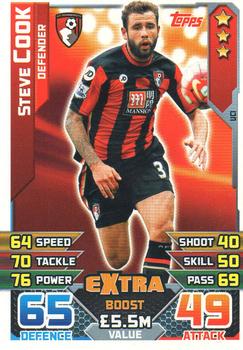 2015-16 Topps Match Attax Premier League Extra - Extra Boost Cards #UC1 Steve Cook Front