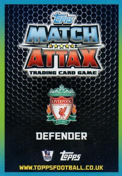 2015-16 Topps Match Attax Premier League Extra - Extra Boost Cards #UC8 Alberto Moreno Back