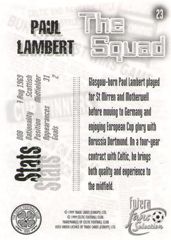 1999 Futera Celtic Fans' Selection - Foil #23 Paul Lambert Back