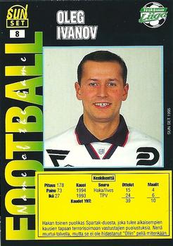 1995 SunSet Finland Veikkausliiga #8 Oleg Ivanov Back