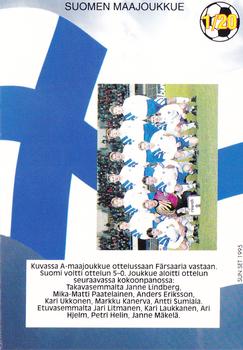 1995 SunSet Finland Veikkausliiga - Maajoukkue #1 Finland Back