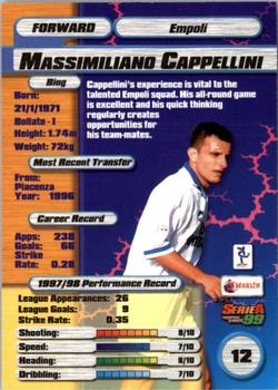 1998-99 Merlin Serie A 99 #12 Massimiliano Cappellini Back