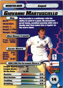 1998-99 Merlin Serie A 99 #14 Giovanni Martusciello Back