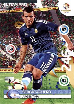 2016 Panini Adrenalyn XL Copa América Centenario USA #45 Sergio Agüero Front