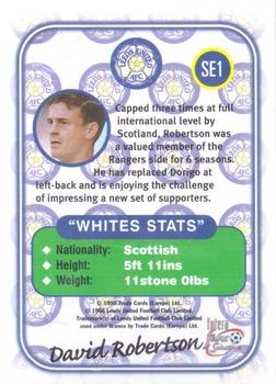1997-98 Futera Leeds United Fans' Selection - Special Edition Embossed #SE1 David Robertson Back