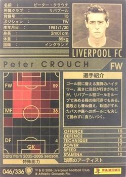 2005-06 Panini WCCF European Clubs #46 Peter Crouch Back