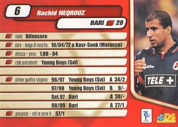 2000 DS Pianeta Calcio Serie A #6 Rachid Neqrouz Back