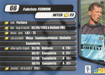 2000 DS Pianeta Calcio Serie A #66 Fabrizio Ferron Back