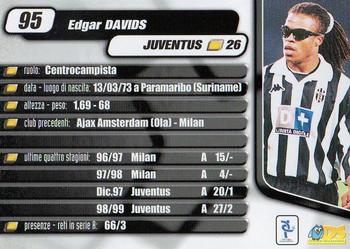 2000 DS Pianeta Calcio Serie A #95 Edgar Davids Back