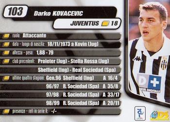 2000 DS Pianeta Calcio Serie A #103 Darko Kovacevic Back