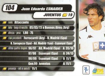 2000 DS Pianeta Calcio Serie A #104 Juan Eduardo Esnaider Back