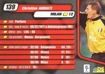 2000 DS Pianeta Calcio Serie A #139 Christian Abbiati Back