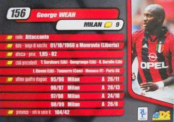 2000 DS Pianeta Calcio Serie A #156 George Weah Back