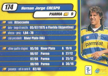 2000 DS Pianeta Calcio Serie A #174 Hernan Crespo Back