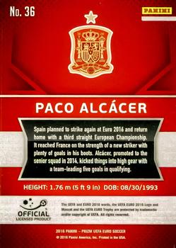 2016 Panini Prizm UEFA Euro - Flash Prizms #36 Paco Alcacer Back
