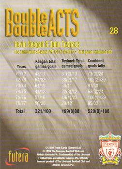 1998 Futera Liverpool #28 Keegan / Toshack Back