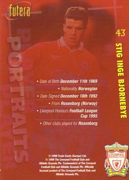 1998 Futera Liverpool #43 Stig Inge Bjornebye Back