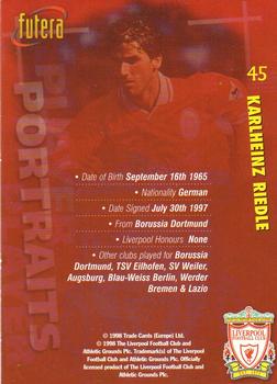 1998 Futera Liverpool #45 KarlHeinz Riedle Back